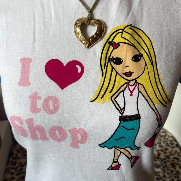 Vintage “I Love to Shop” Baby Tee - Picture 3 of 8